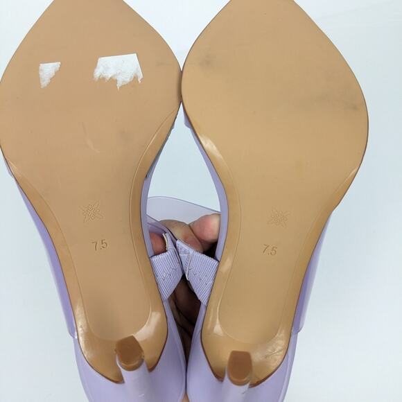 NWOT BCBGeneration Lavender Hunnie Vinyl Strap Stiletto Mule Size 7.5 - Picture 7 of 10